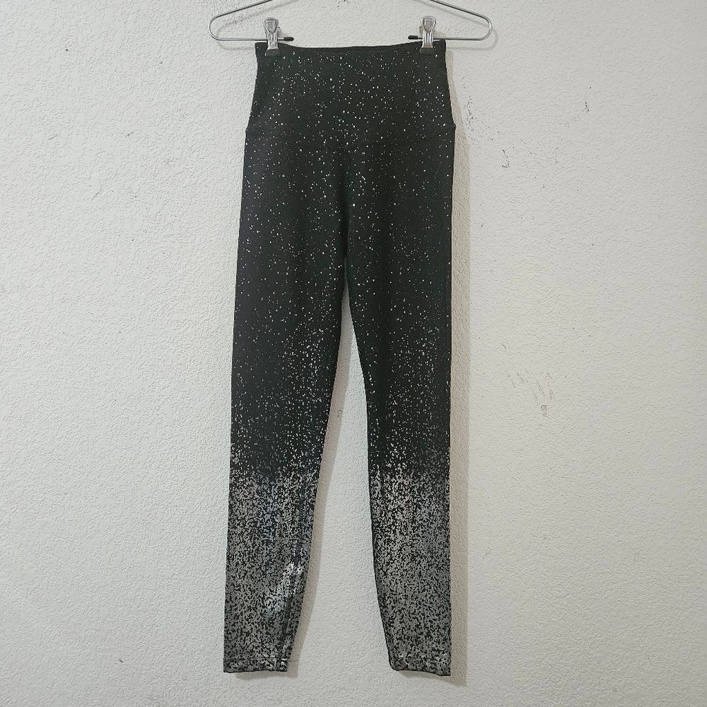 Beyond Yoga Lux High-Waisted Metallic Foil Leggings Made In USA